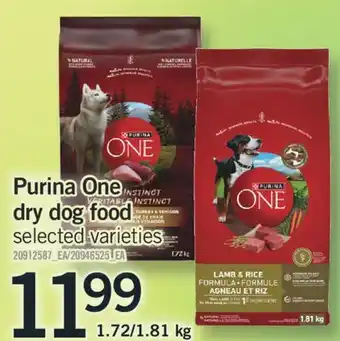 Fortinos PURINA ONE DRY DOG FOOD, 1.72/1.81 KG offer