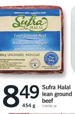 Fortinos SUFRA HALAL LEAN GROUND BEEF, 454 g 454 g offer