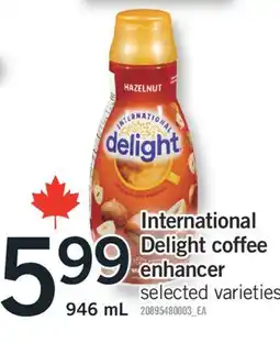 Fortinos INTERNATIONAL DELIGHT COFFEE ENHANCER, 946 ML offer