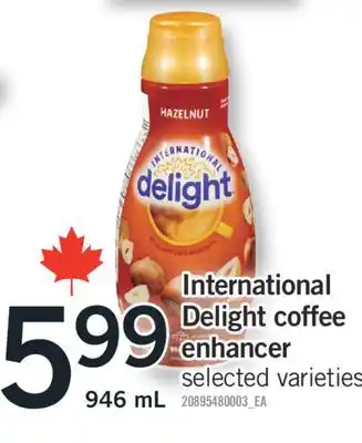 Fortinos INTERNATIONAL DELIGHT COFFEE ENHANCER, 946 ML offer