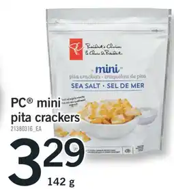 Fortinos PC MINI PITA CRACKERS offer