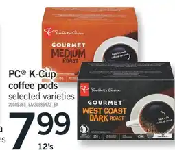 Fortinos PC K-CUP K-CUP COFFEE PODS, 12's offer