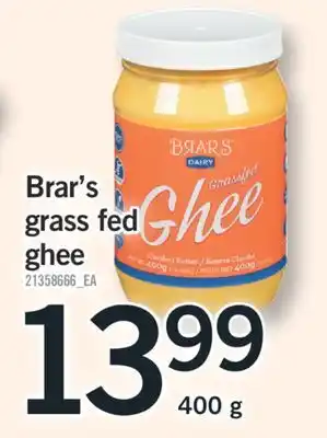 Fortinos BRAR'S GRASS FED GHEE,400g offer