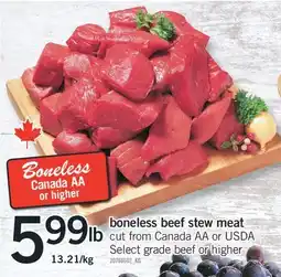 Fortinos BONELESS BEEF STEW MEAT offer