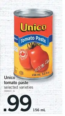 Fortinos UNICO TOMATO PASTE offer