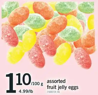 Fortinos ASSORTED FRUIT JELLY EGGS offer