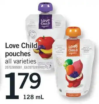 Fortinos LOVE CHILD POUCHES offer