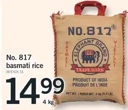 Fortinos NO. 817 BASMATI RICE, 4 kg offer