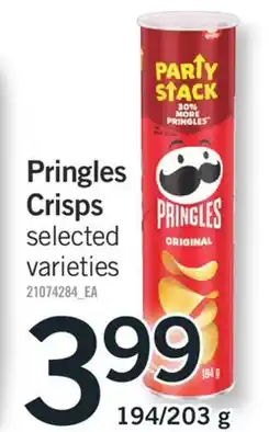 Fortinos PRINGLES CRISP, 194/203 G offer