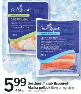 Fortinos SEAQUEST FLAVOURED CRAB ALASKA POLLOCK, 454 G offer