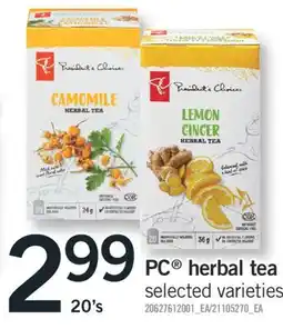 Fortinos PC HERBAL TEA, 20'S offer