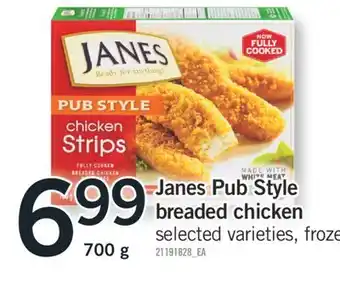 Fortinos JANES PUB STYLE BREADED CHICKEN, 700 G offer