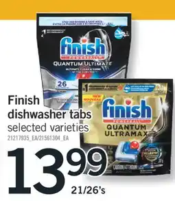 Fortinos FINISH DISHWASHER TABS, 21/26's offer