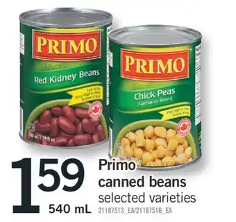 Fortinos PRIMO CANNED BEANS, 540mL offer