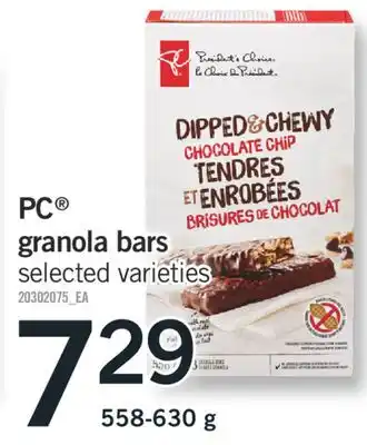 Fortinos PC GRANOLA BARS,558-630g offer