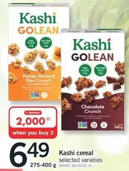 Fortinos KASHI CEREAL, 275-400 g offer