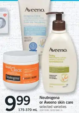 Fortinos NEUTROGENA OR AVEENO SKIN CARE, 175-370 ML offer