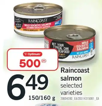 Fortinos RAINCOAST SALMON, 150/160 G offer