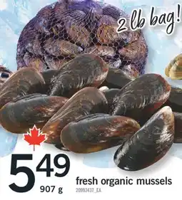 Fortinos FRESH ORGANIC MUSSELS, 907 G offer