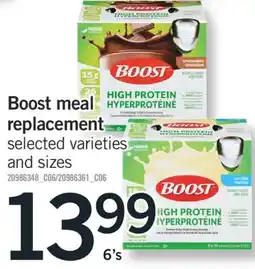 Fortinos BOOST MEAL REPLACEMENT, 6's offer