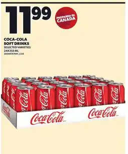 Loblaws COCA-COLA SOFT DRINKS, 24X355ML offer