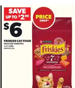 Loblaws FRISKIES CAT FOOD 1.4-1.5KG offer