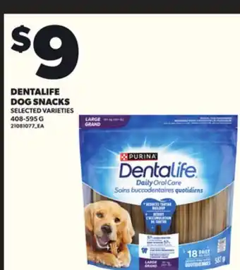 Loblaws DENTALIFE DOG SNACKS, 408-595G offer