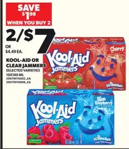 Loblaws KOOL-AID OR CLEAR JAMMERS, 10X180ML offer