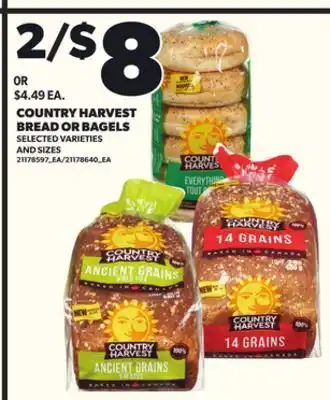 Loblaws COUNTRY HARVEST BREAD OR BAGELS offer