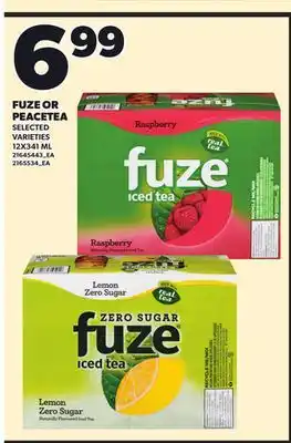 Loblaws FUZE OR PEACETEA, 12X341ML offer