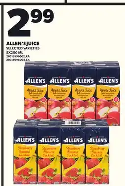 Loblaws ALLEN'S JUICE, 8X200ML offer