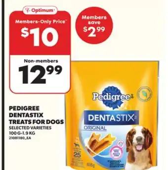 Loblaws PEDIGREE DENTASTIX TREATS FOR DOGS, 100G-1.9KG offer