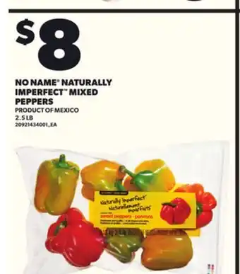 Loblaws NO NAME NATURALLY IMPERFECT MIXED PEPPERS 2.5LB offer