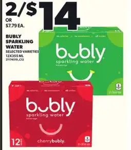 Loblaws BUBLY SPARKLING WATER 12X355ML offer