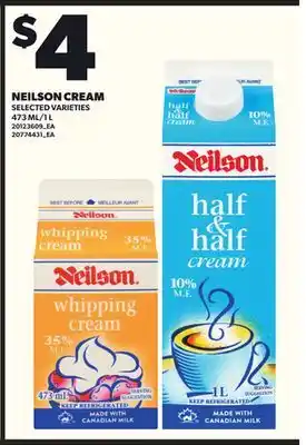 Loblaws NEILSON CREAM 473ML/1L offer