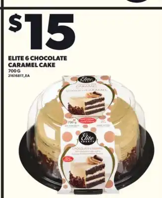 Loblaws ELITE 6 CHOCOLATE CARAMEL CAKE, 700G offer