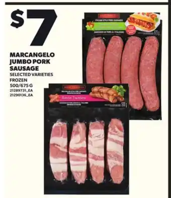 Loblaws MARCANGELO JUMBO PORK SAUSAGE 500/675G offer