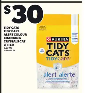 Loblaws TIDY CATS TIDY CARE ALERT COLOUR CHANGING CRYSTALS CAT LITTER, 3.63KG offer