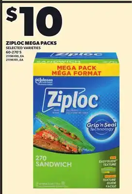 Loblaws ZIPLOC MEGA PACKS, 60-270'S offer