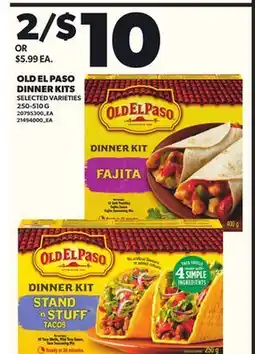 Loblaws OLD EL PASO DINNER KITS, 250-510G offer