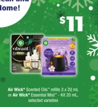 Loblaws AIR WICK SCENTED OILS REFILLS 2X20ML OR AIR WICK ESSENTIAL MIST - KIT 20ML offer