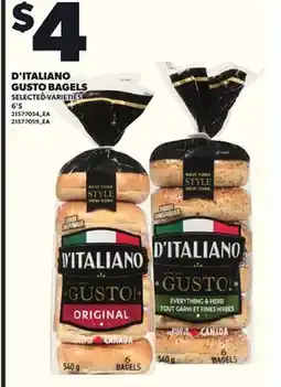 Loblaws D'ITALIANO GUSTO BAGELS, 6'S offer