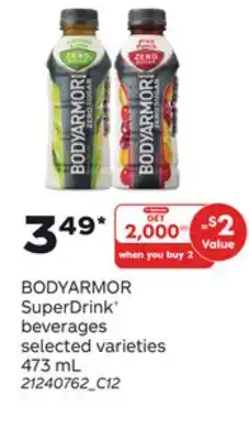 Loblaws BODYARMOR SUPERDRINK BEVERAGES, 473mL offer