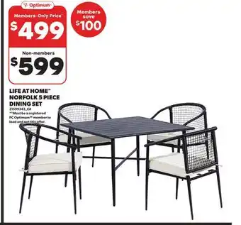 Loblaws LIFE AT HOME NORFOLK 5 PIECE DINING SET offer