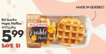 Longo's Bel Gaufre Maple Waffles offer