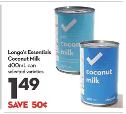 Longo's Longo's Essentials Coconut Milk offer