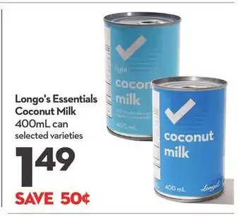 Longo's Longo's Essentials Coconut Milk offer