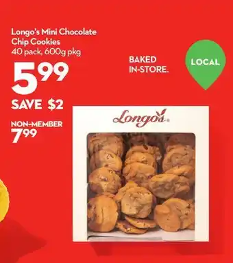 Longo's Longo's Mini Chocolate Chip Cookies offer