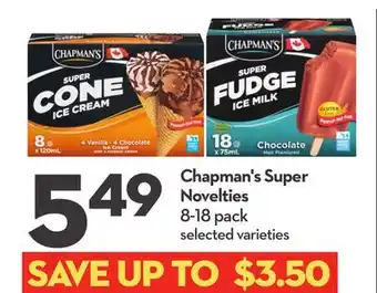 Longo's Chapman's Super Novelties offer