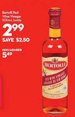 Longo's Bertolli Red Wine Vinegar offer